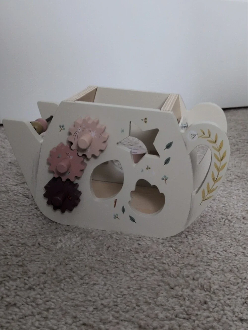 Cream Wooden Teapot Toy - Moulin Roty